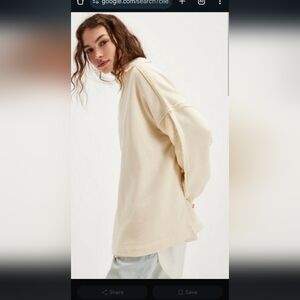 Free People Romy Rollneck Sweatshirt NEW